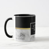 大理石モダンビジネスの名前の追加 マグカップ (左)