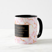 大理石モダンビジネスの名前の追加 マグカップ (正面右)