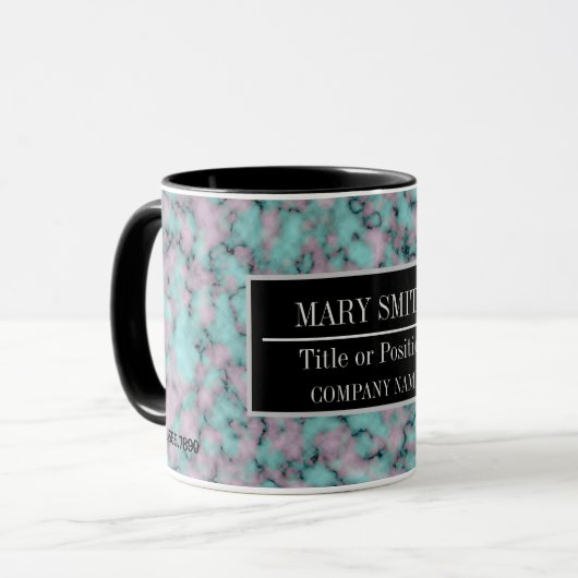 大理石モダンビジネスの名前の追加 マグカップ (正面左)