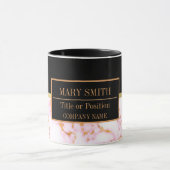 大理石モダンビジネスの名前の追加 マグカップ (中央)