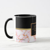 大理石モダンビジネスの名前の追加 マグカップ (左)