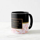 大理石モダンビジネスの名前の追加 マグカップ (正面右)