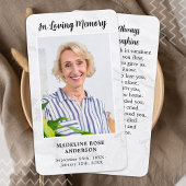 大理石モダンフォト悔やみや弔慰メモリアル祈りの言葉カード コーリングカード