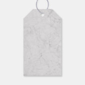 大理石モダンブルーバプテスマラベル ギフトタグ (裏面)