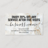 大理石モダンプロフェッショナルロイヤリティカード ロイヤリティカード (裏面)