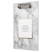 大理石モダンミニマルと金ゴールドの幾何学的 クリップボード (左)