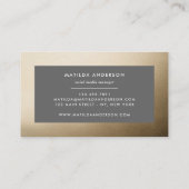 大理石モダンミニマルと金ゴールドの幾何学的 名刺 (裏面)