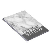 大理石モダンミニマルタイポグラフィ雑誌 ノートブック (右側)