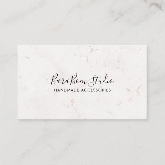 大理石モダンミニマルフェミニンリスト名刺 名刺 (正面)