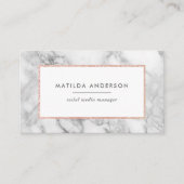 大理石モダンミニマル及びバラ金ゴールド幾何学的 名刺 (正面)