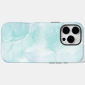 大理石モダンライトブルー Case-Mate iPhoneケース (裏面 (横))