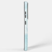 大理石モダンライトブルー SAMSUNG GALAXYケース (右側面)