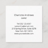 大理石モダンロセゴールド スクエア名刺 (裏面)