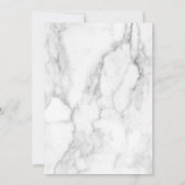 大理石モダン写真お祝い/葬儀 招待状 (裏面)