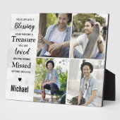 大理石モダン写真コラージュ記念碑 フォトプラーク (側面)