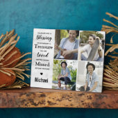 大理石モダン写真コラージュ記念碑 フォトプラーク (側面)