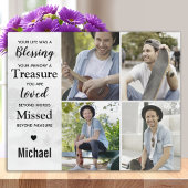 大理石モダン写真コラージュ記念碑 フォトプラーク