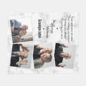 大理石モダン写真コラージュ記念碑 フリースブランケット (正面(横))