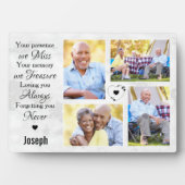 大理石モダン写真コラージュ記念記念 フォトプラーク (正面)