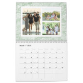 大理石モダン写真コラージュ36イメージファミリー カレンダー (3月 2026)