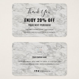 大理石モダン割引クーポンカード