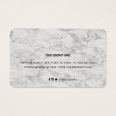 大理石モダン割引クーポンカード (裏面)