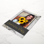 大理石モダン卒業パーティホイル招待状 箔招待状 (回転した状態)