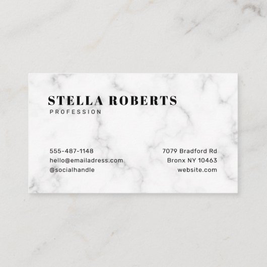 大理石モダン名刺 名刺 (裏面)
