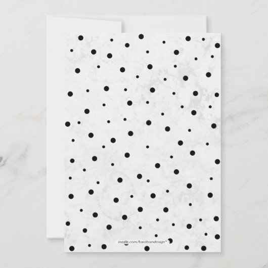 大理石モダン大人30歳の誕生日パーティー 招待状 (裏面)