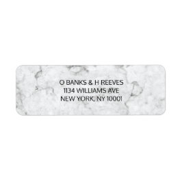 大理石モダン差出人住所ラベル ラベル