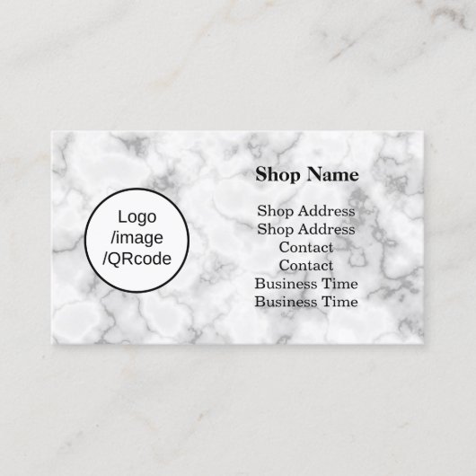 大理石モダン店 名刺 (正面)