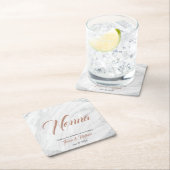 大理石モダン座席表 スクエアペーパーコースター (インサイチュ)