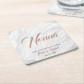 大理石モダン座席表 スクエアペーパーコースター (アングル)