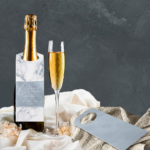 大理石モダン応援ダスティブルーID816 ボトルネックタグ