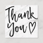 大理石モダン感謝していの順序をスクリプミニマルト スクエア名刺 (正面)