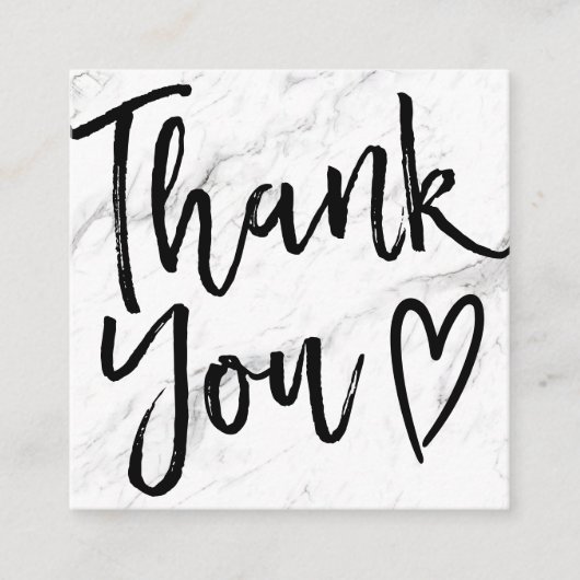 大理石モダン感謝していの順序をスクリプミニマルト スクエア名刺 (正面)