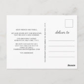 大理石モダン抽象芸術の移動告知 ポストカード (裏面)