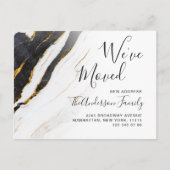 大理石モダン抽象芸術の移動告知 ポストカード (正面)