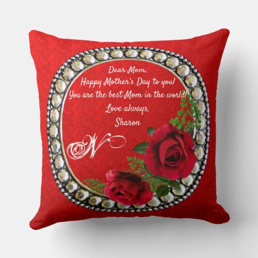 大理石モダン抽象芸術両面2デザインバラ クッション (裏面)