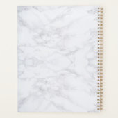 大理石モダン水彩黄金モノグラム文字M プランナー手帳 (裏面)