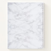 大理石モダン水彩黄金モノグラム文字X ノートブック (裏面)