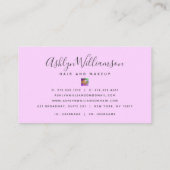 大理石モダン水色、金ゴールド紫アクアグリーン 名刺 (裏面)