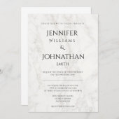 大理石モダン結婚式招待状 招待状 (正面/裏面)