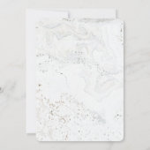 大理石モダン結婚式招待状 |金ゴールド 招待状 (裏面)