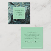 大理石モダン美容師スクエア名刺 スクエア名刺 (正面/裏面)