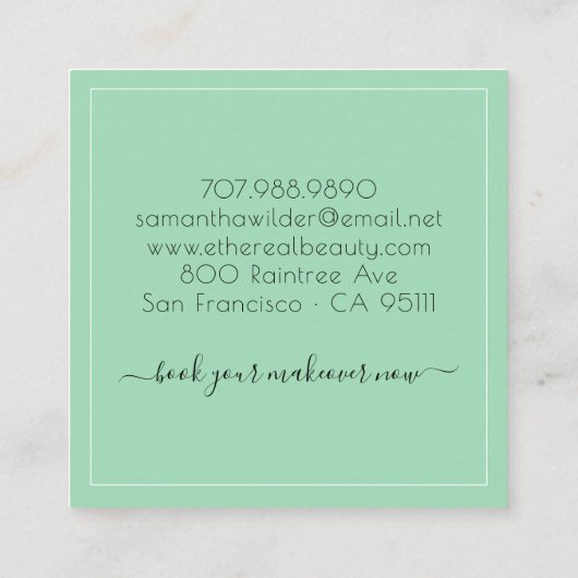大理石モダン美容師スクエア名刺 スクエア名刺 (裏面)