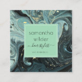 大理石モダン美容師スクエア名刺 スクエア名刺 (正面)