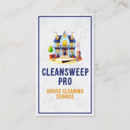 大理石モダン製ハウスクリーニングメイドサービスロゴ 名刺