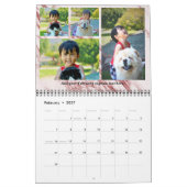 大理石モダン製フォトコラージュ月カレンダー カレンダー (2月 2027)