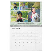 大理石モダン製フォトコラージュ月カレンダー カレンダー (3月 2026)